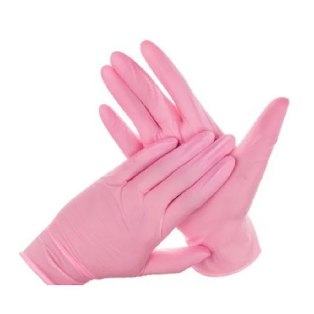 Pink Nitrile Examination Gloves