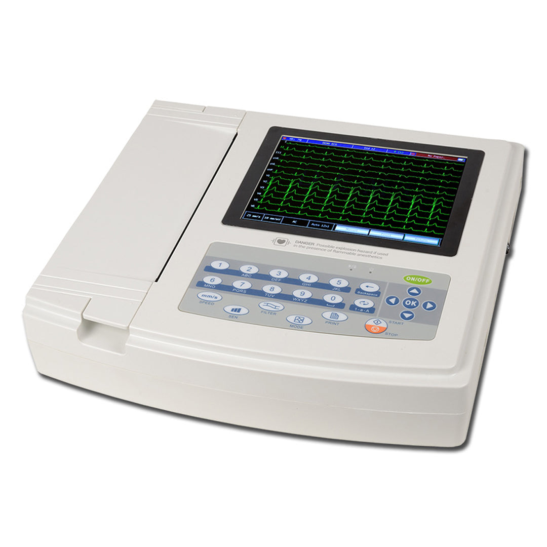ECG 1212G-12 Channel with Interpretation 10" Screen, 8G memory