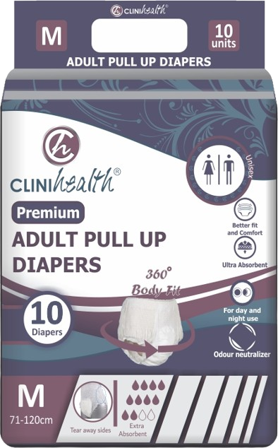 Adult Diapers Premium 10s – Medium Pullup