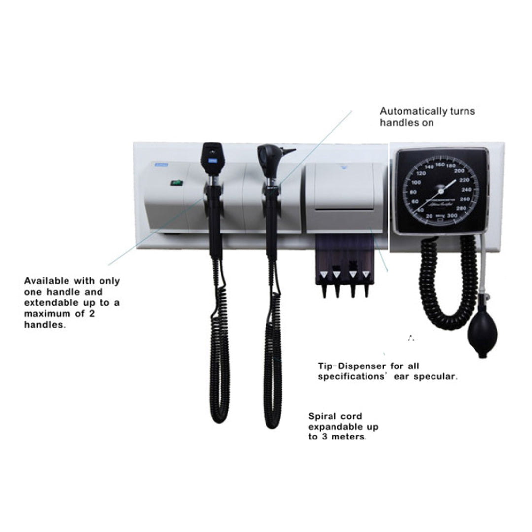 Rewritten DW1060 Diagnostic Set: Wall-Mounted Ophthalmoscope & Otoscope ...