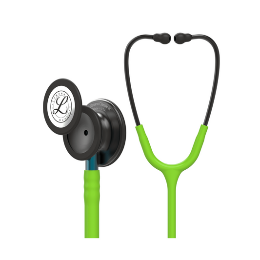 3M Littmann Classic III Lime Green Tube, Smoke Chestpiece, Blue Stem and Smoke Headset