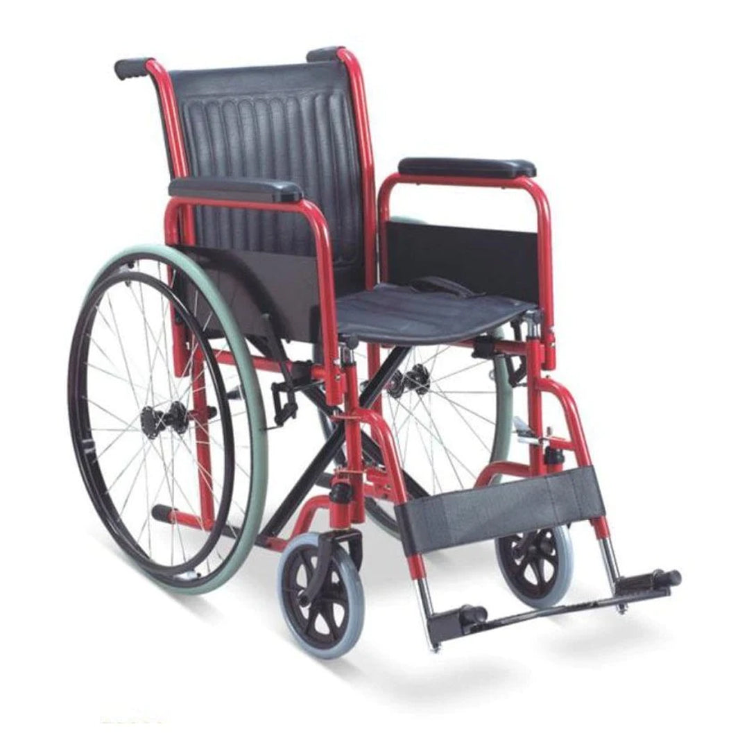 Wheelchair - Steel/PVC Detachable Arm and Foot Rest